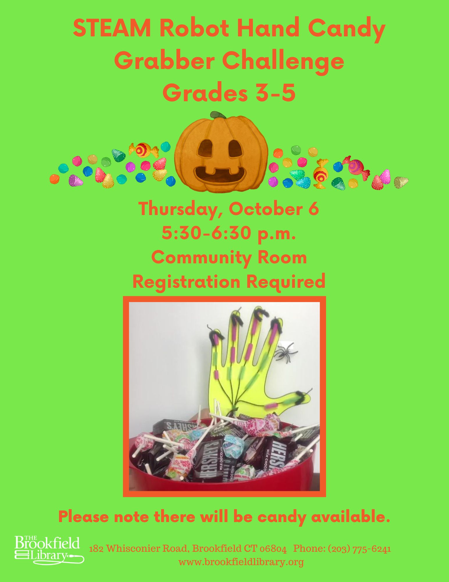 STEAM Robot Hand Candy Grabber Challenge The Brookfield Library